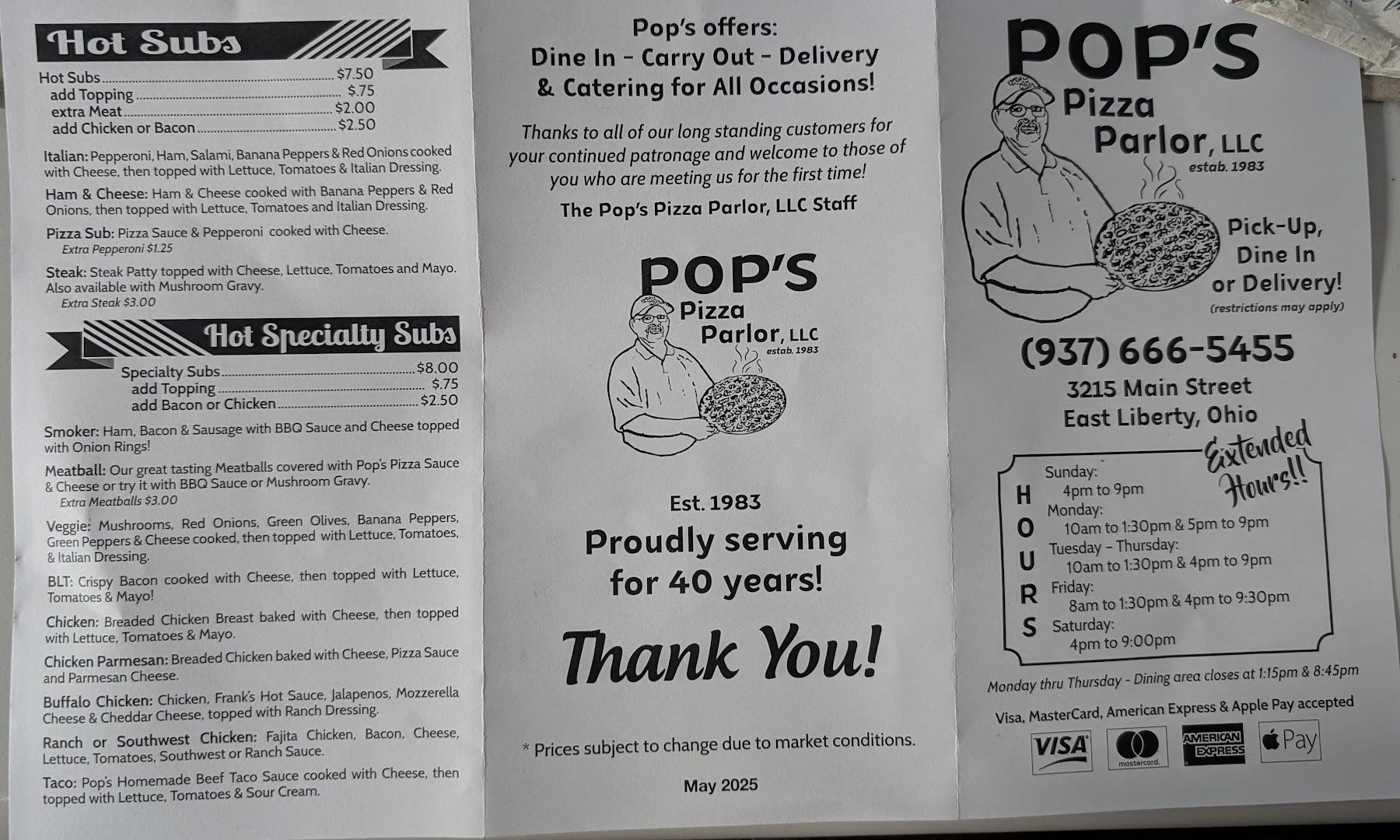 Pop's Pizza Parlor