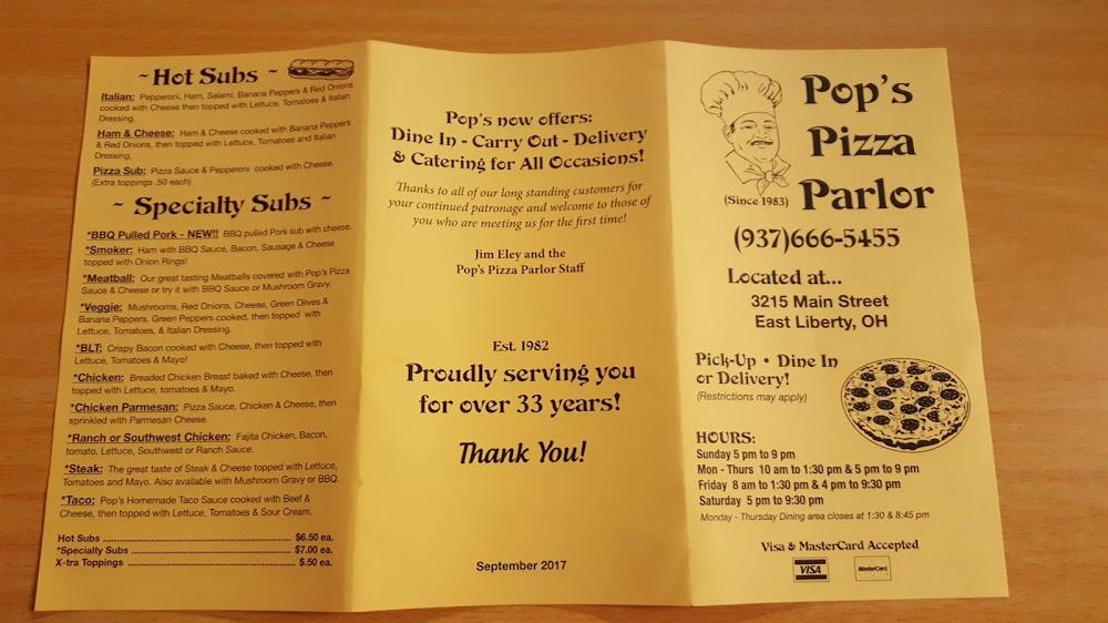 Pop's Pizza Parlor Menu image 4